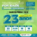 Vacinação para quem tem 23 anos ou mais…