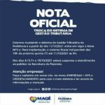 NOTA OFICIAL SISTEMA GESTÃO TRIBUTÁRIA