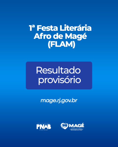 RESULTADO PROVISÓRIO DA 1ª FESTA LITERÁRIA AFRO DE MAGÉ