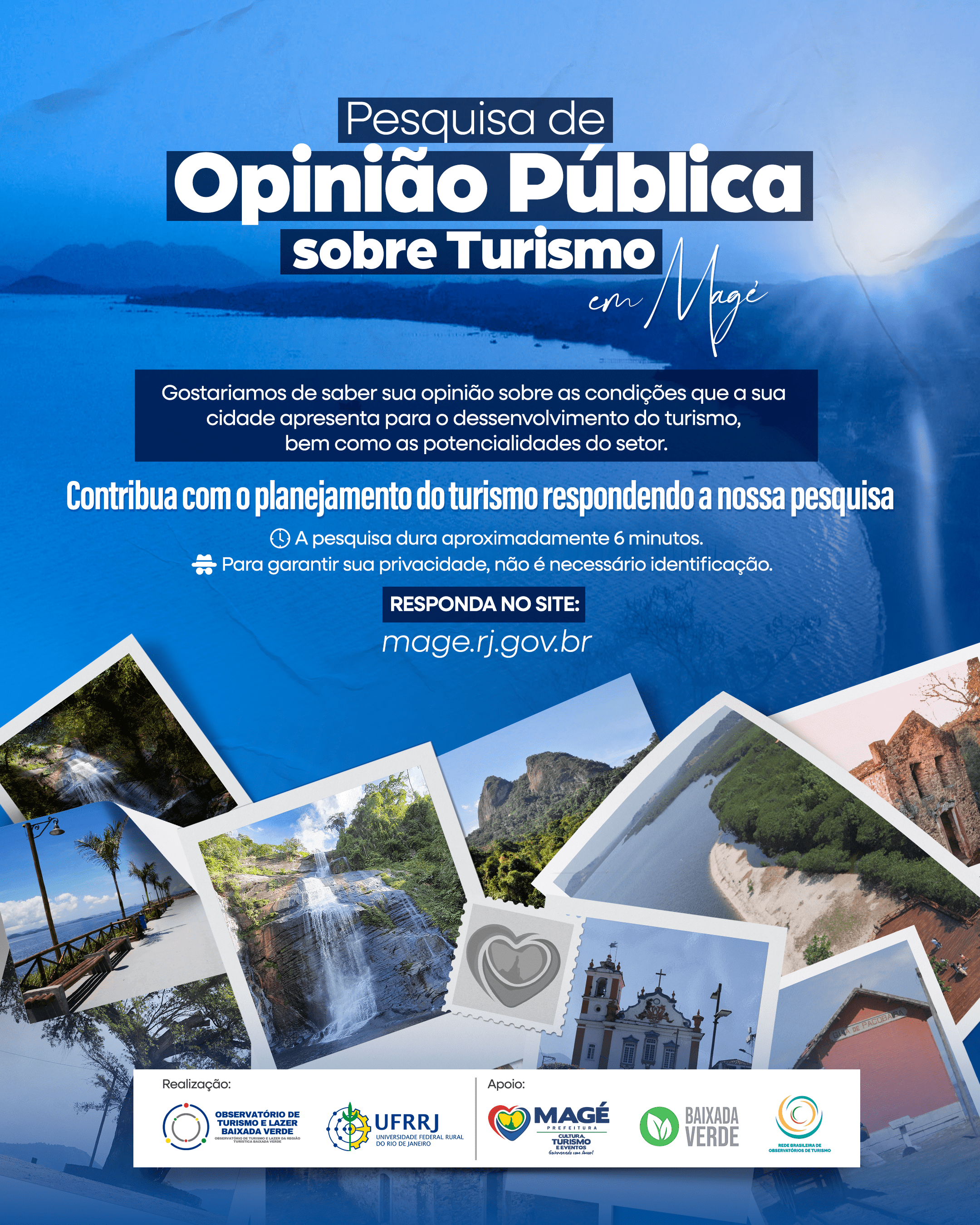 PREFEITURA E UFRRJ INICIAM PESQUISA DE OPINIÃO PÚBLICA SOBRE TURISMO EM MAGÉ