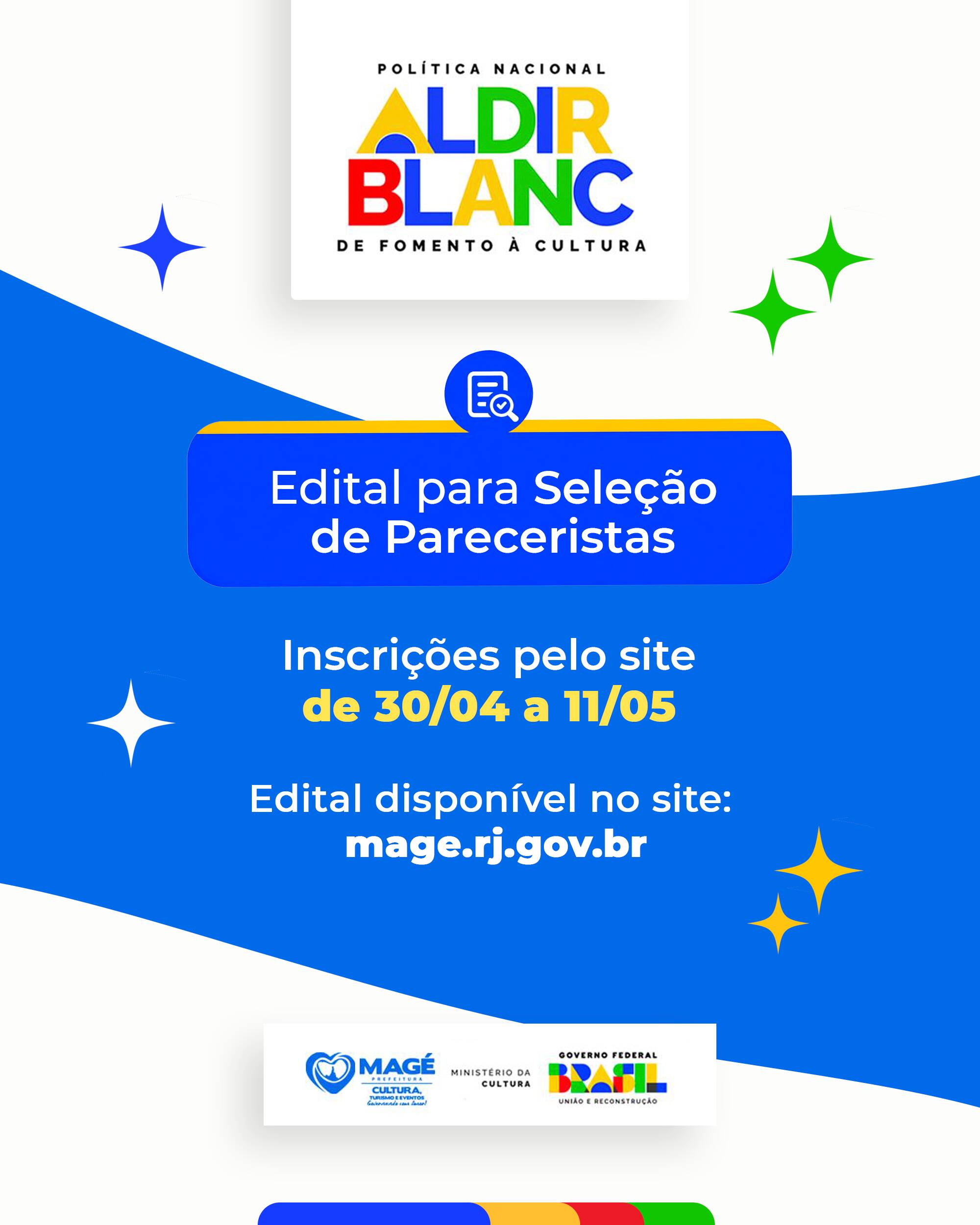 Magé divulga Edital de Chamamento para Pareceristas da PNAB